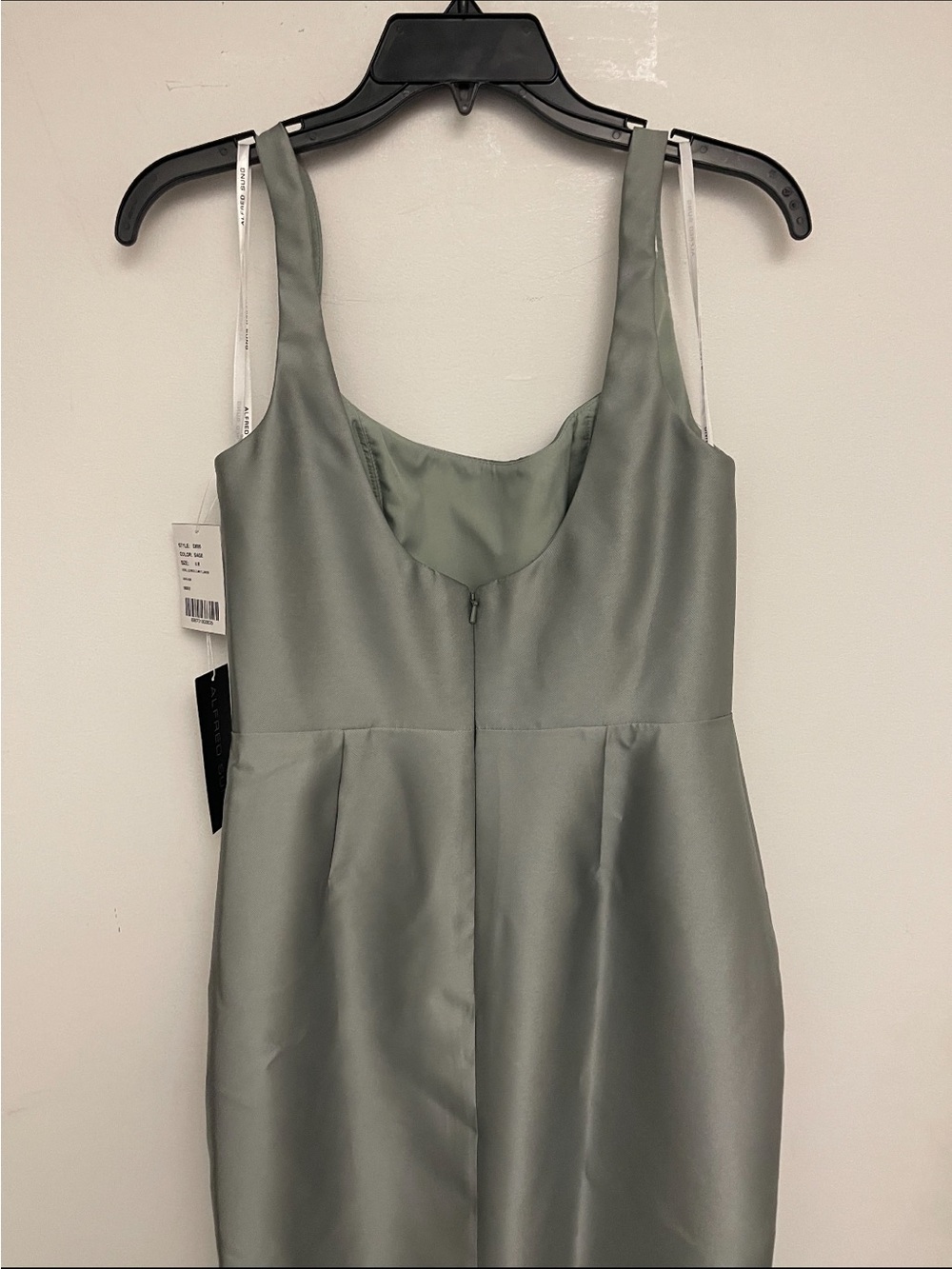 Alfred Sung- Satin Olive Maxi Dress NWT - Picture 8 of 11